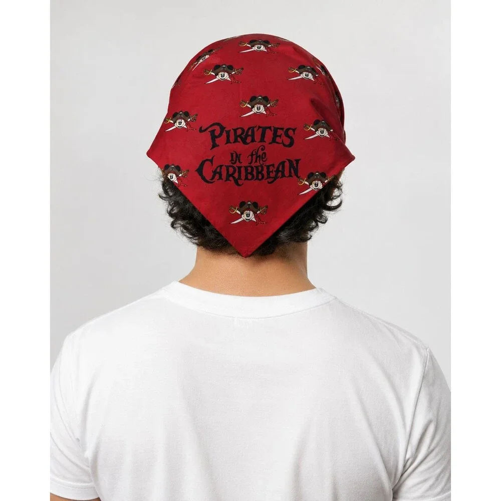 Walt DISNEY Pirates In The Caribbean MICKEY MOUSE Red Bandana Triangle Scarf DCL